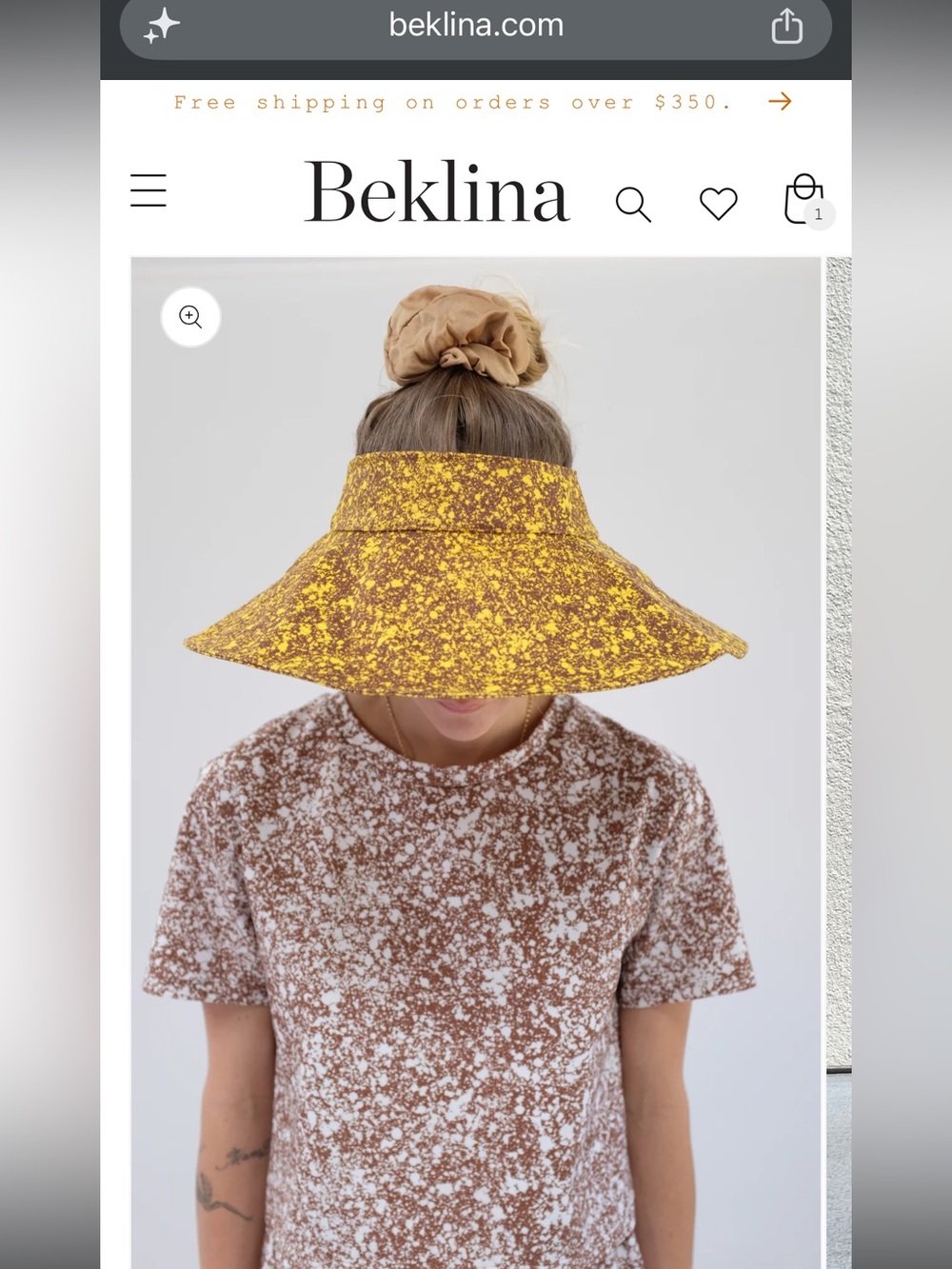 ISO Beklina Selva Lemon splatter sun hat
